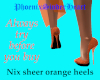 Nix sheer orange heels