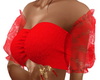 Red Flirty Lace Crop