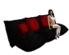 LT-Red nBlackPillow sofa