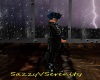 Black Spiked w Blue Tips