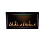 Neon Wolf wall fireplace