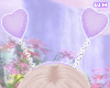w. Lilac Hearts Headband