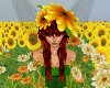 Brunette Sunflower Pixie