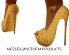 gold heel shoes