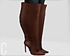 Knee high boots brown