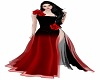 MY BlackRed Rose Gown
