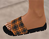 Orange Sandals Plaid (F)