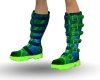 SLS bright green boots