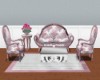 Elegant Rose Sofa Set