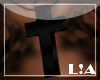 L!A cross necklace blk