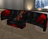  Black Red Sofa