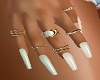 ivory finger nails gold