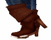 RUSTY SUEDE/KNIT BOOTS