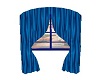 Window with Blue Curtain
