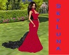 Sky's Red & Black Gown