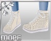 White Spiked Sneakers