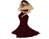 burgundy and gold trim