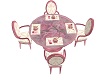 Rose tea table & chairs