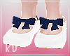 Navy FlowerGirl Shoes