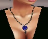 Blue diamond necklace