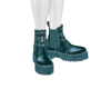 DUKE TEAL LEATHER BOOTS