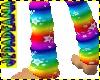 rainbow star loose socks