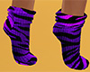 Purple Tiger Stripe Socks (F)