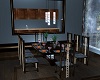 Brown Blue Dining Table