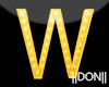 W Yellow Letter Lamps
