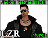 Jacket Leather Black Mus