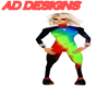 rainbow furry bodysuit