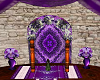 purple & white rose arch