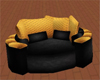 (srt) Gold/Black Chair