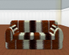 Brown Striped Couch