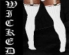 WQ!White/black stockings
