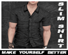 [D] Black Slim Shirt