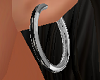 K dark silver earrings