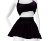 purple mini skirt set