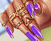 nails gold +rings