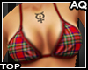 *AQ*Plaid BikiniTop Red