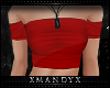 xMx:Crop Top Red