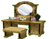 gold dressing table