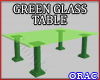 Clear Green Glass Table
