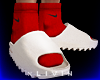 White Slide Red Socks