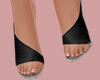 E* Black Qwe Sandals