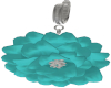 Teal Flower Earings