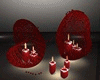 heart red floor lamp