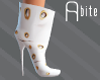 White Drillet Boots