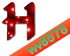 The letter H (Red)
