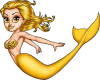 Yellow Mermaid Sticker